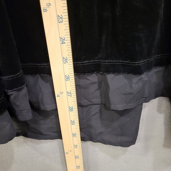 Rose+Olive Velvet Tunic Top Womens Size 1X Sheer Lace Trim 3/4 Sleeve Blouse - Picture 7 of 7